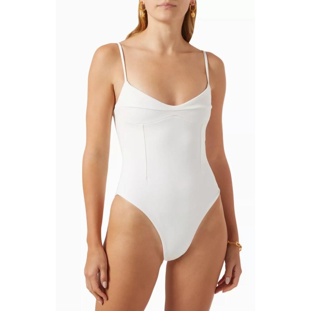 NWT HAIGHT Crepe Jean Monica Swimsuit